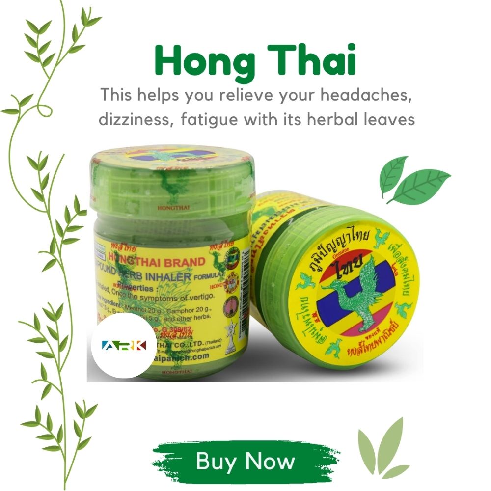 Hong Thai Traditional Herbal Inhaler - Authentic Aromatherapy Relief, Made in Thailand Pack of 12 Pcs