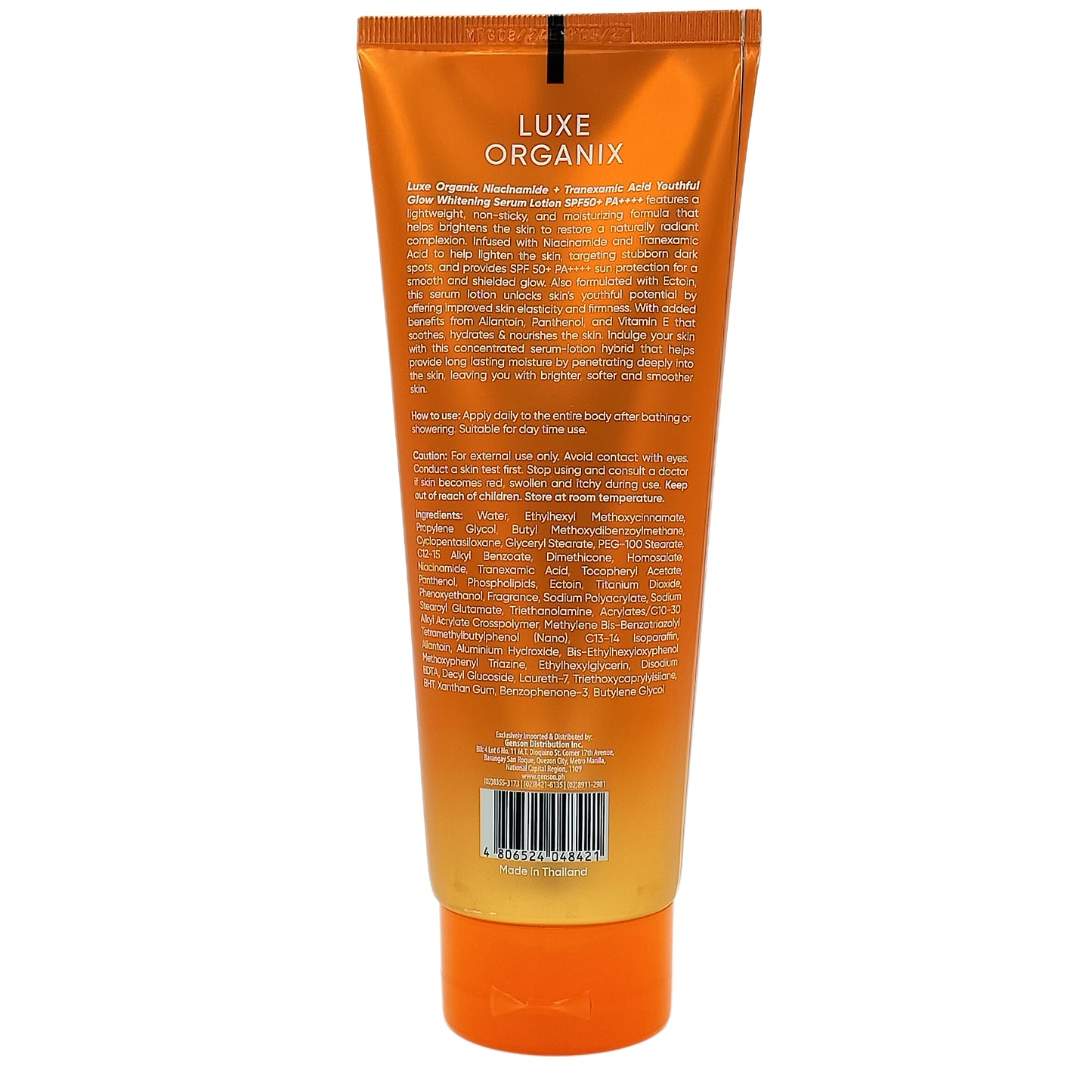 Luxe Organix Niacinamide + Tranexamic Acid Youthful Glow Whitening Serum Lotion – 200ml ( Pack of 2 Pcs )✨