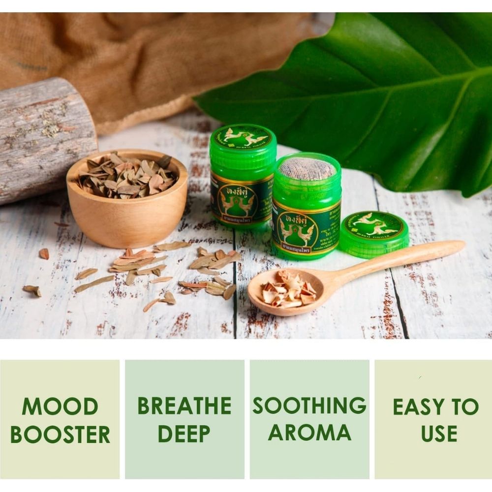 Hong Khu - Traditional Thai Herbal Inhaler - Aromatherapy - Dry Plant Herbs - Made in Thailand Pack of 3 Pcs