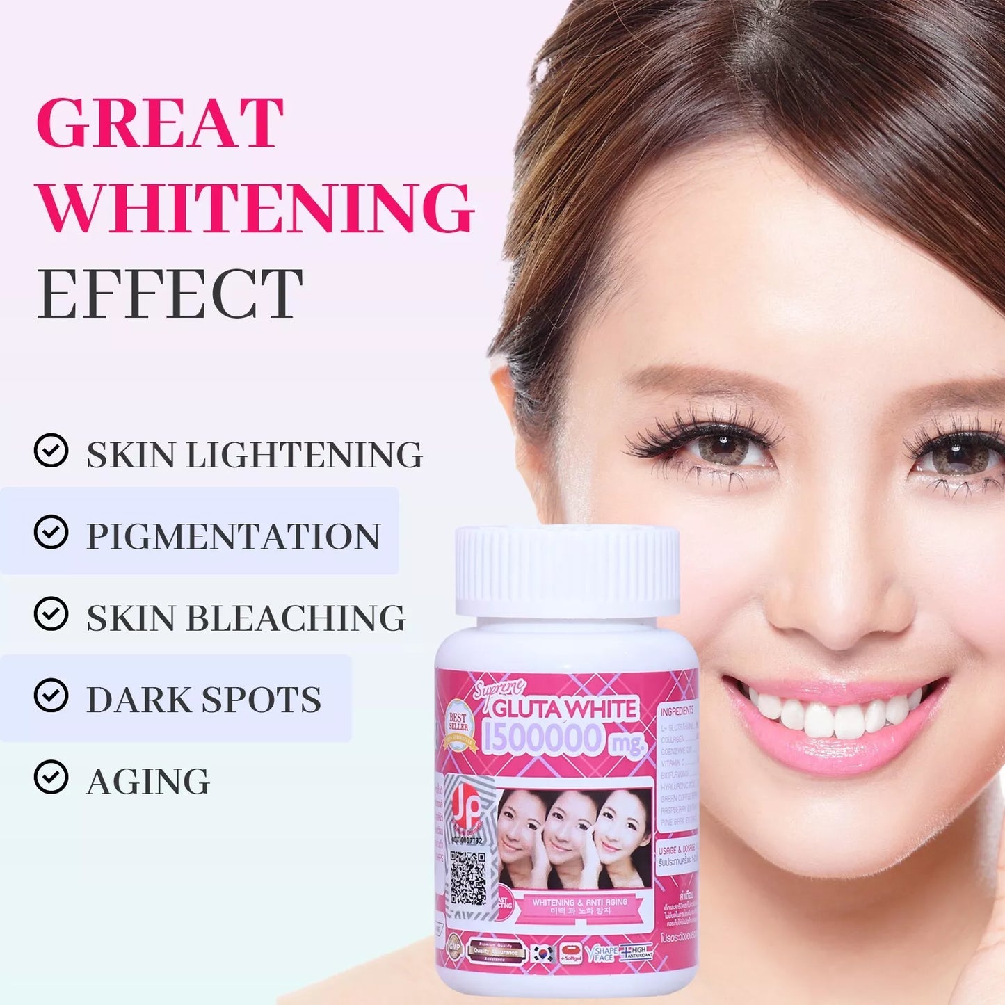 Supreme Gluta White Berry Collagen Glutathione – Nourish & Brighten Your Skin (Pack of 3) 🌟✨