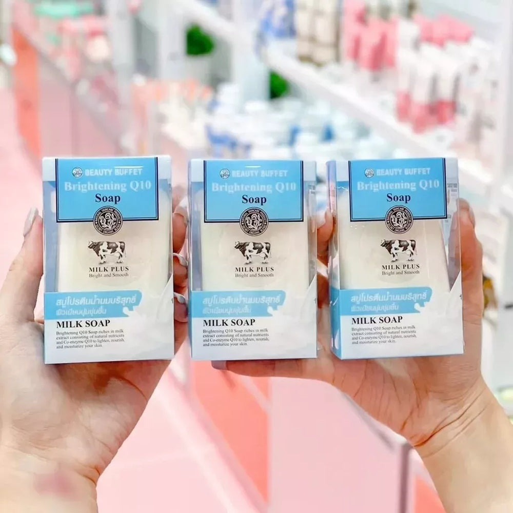 Scentio Brightening Q10 Soap Milk Plus 100g ๐งผ Pack of 3Pcs