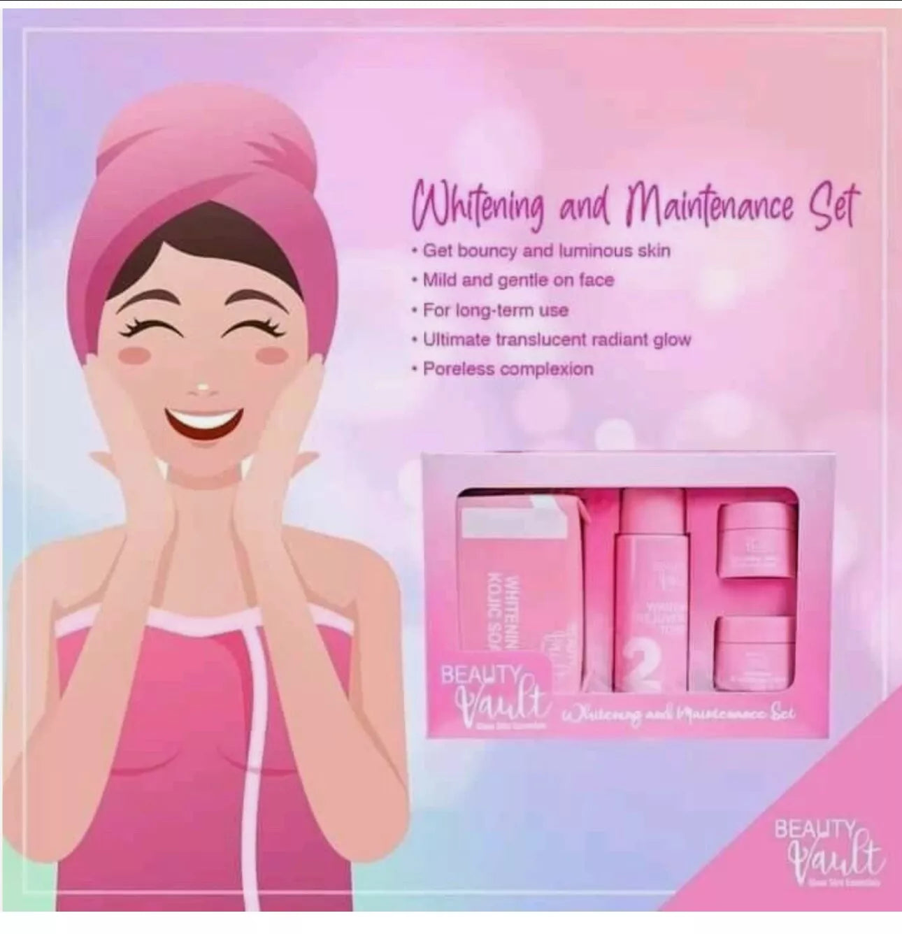 Beauty Vault Pink Whitening & Maintenance Set β Your Secret to Radiant Skin! πΈβ¨