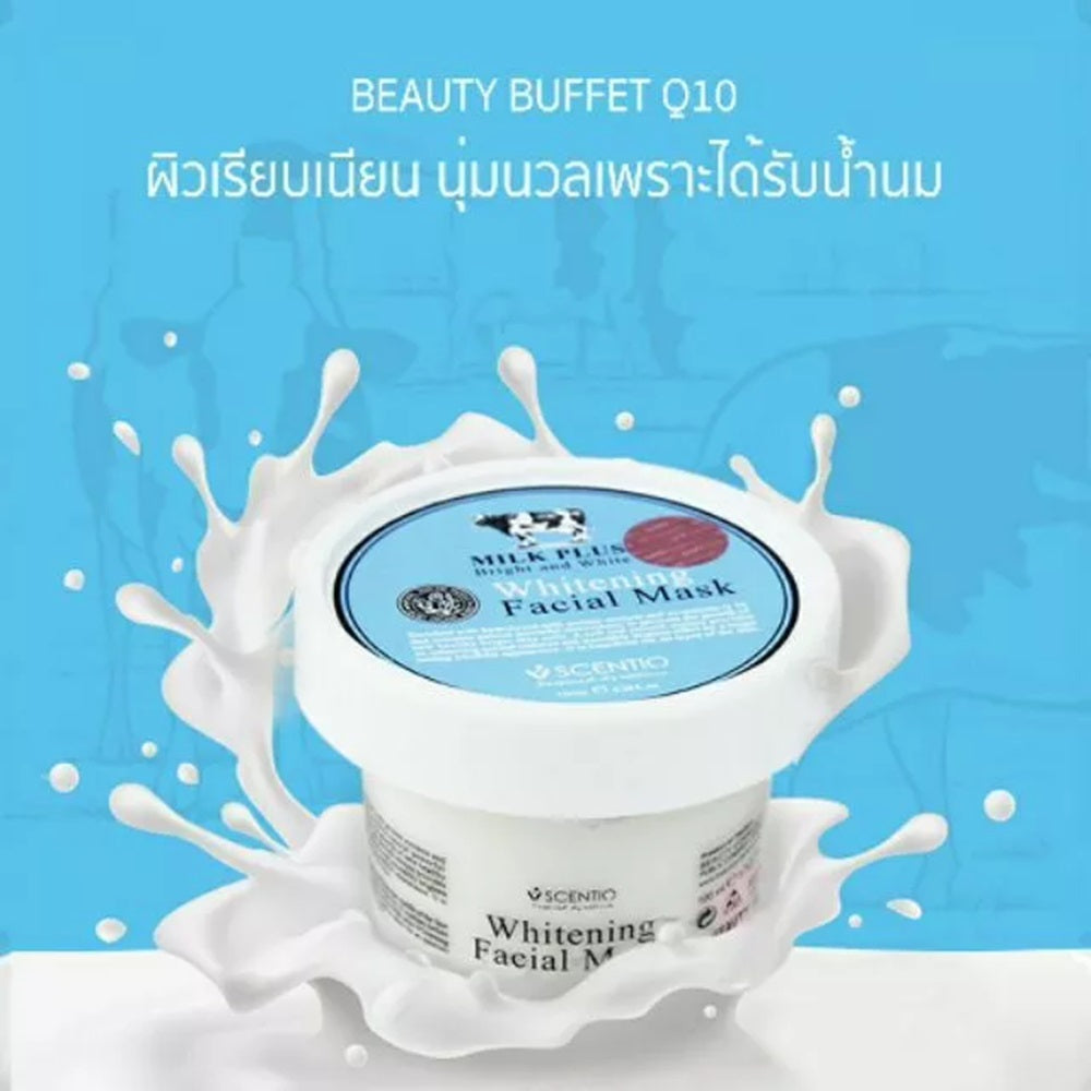 Scentio Whitening Facial Mask Milk Plus Bright & White 100ml