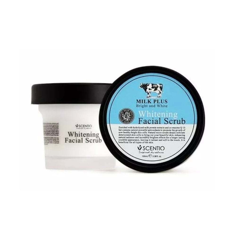 Scentio Whitening Facial Scrub Milk Plus Bright & White 100ml