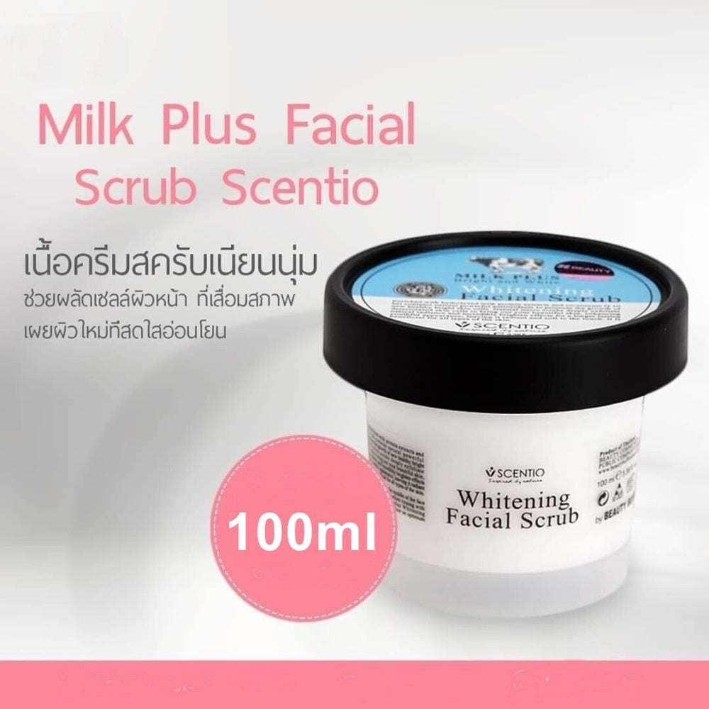 Scentio Whitening Facial Scrub Milk Plus Bright & White 100ml