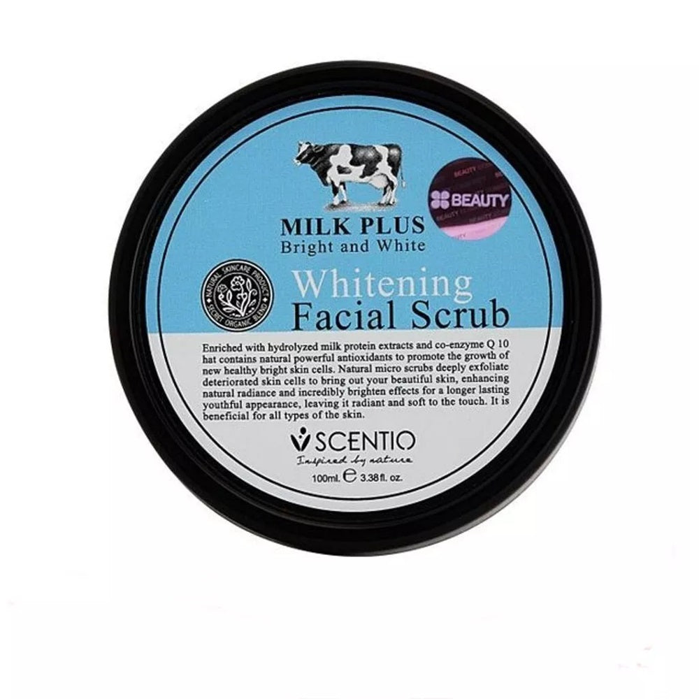 Scentio Whitening Facial Scrub Milk Plus Bright & White 100ml