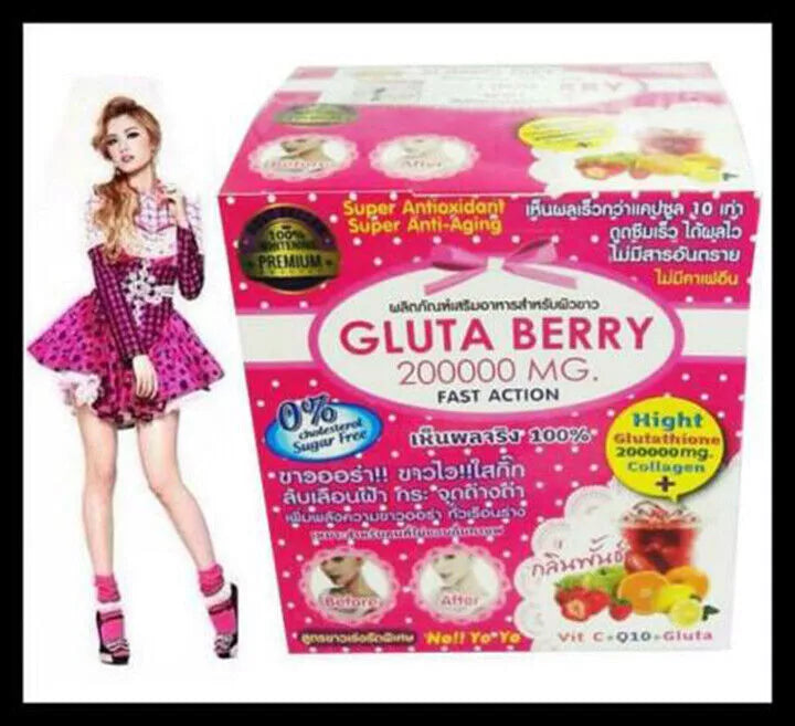 Gluta Berry 200000MG Skin Whitening Drink β Anti-Acne and Anti-Aging! β¨