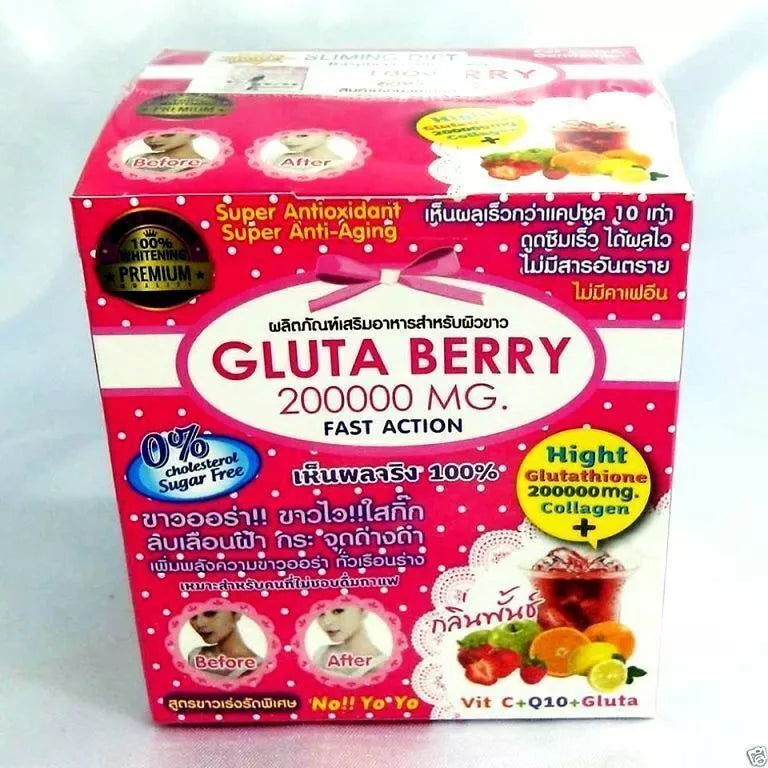 Gluta Berry 200000MG Skin Whitening Drink β Anti-Acne and Anti-Aging! β¨