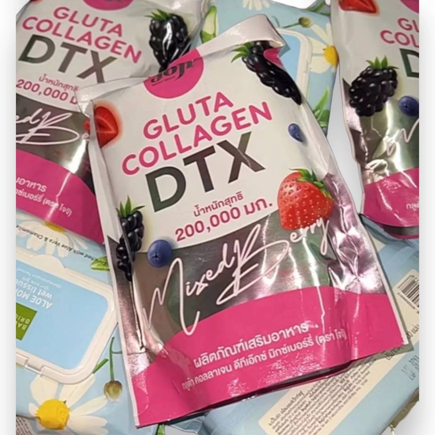 Joji Gluta Collagen DTX PLUS β ( Pack of 3 ) for Triple Whitening Power!