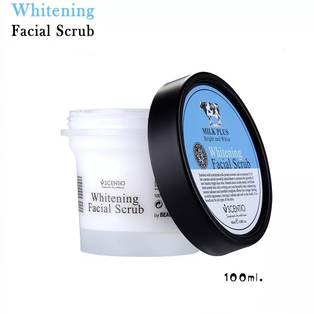 Scentio Whitening Facial Scrub Milk Plus Bright & White 100ml