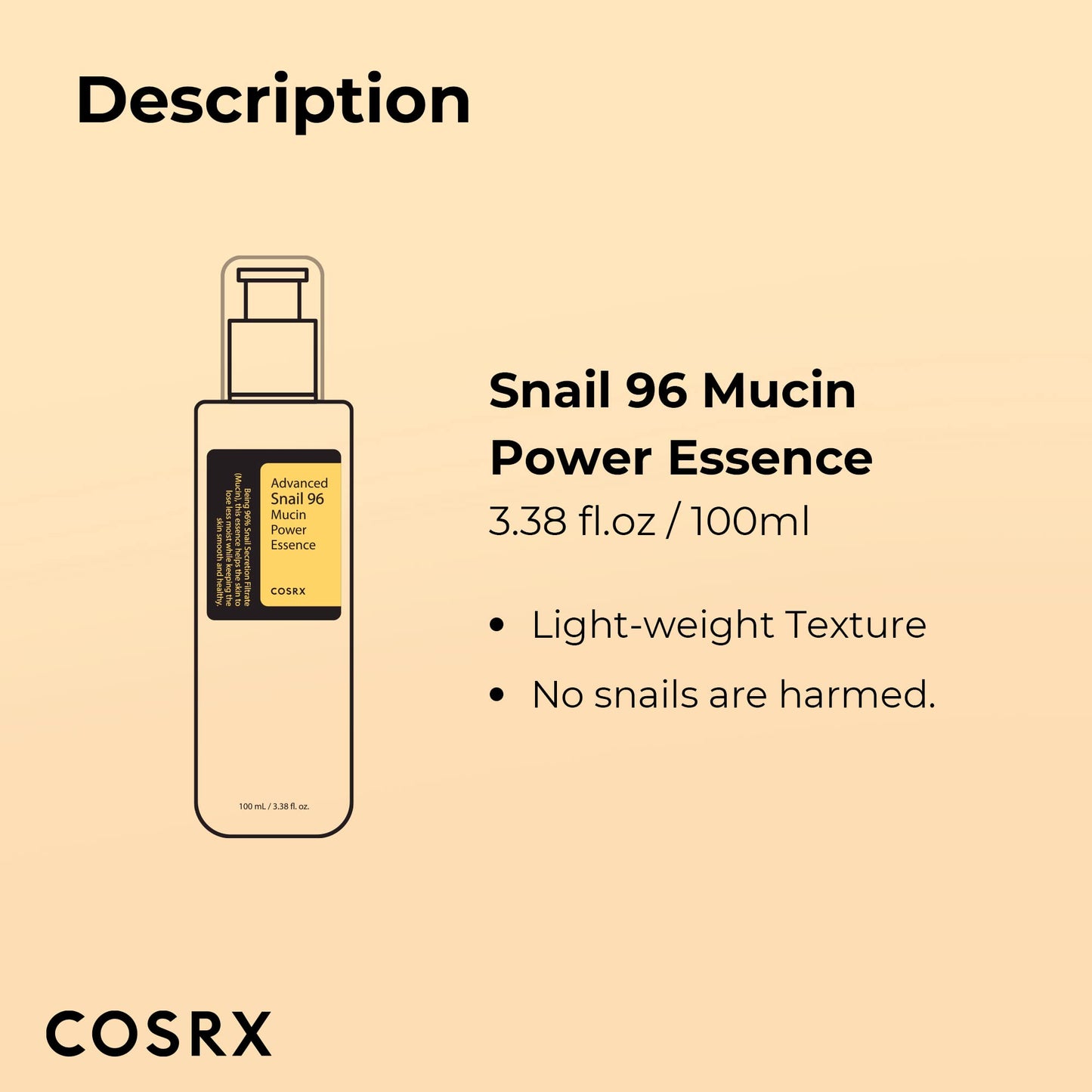 COSRX Advanced Snail 96 Mucin Power Essence (100ml) – Made in Korea