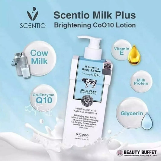 Scentio Body Lotion Co-Enzyme Q10 400ml – Milk Moisturize & Smooth 🥛✨
